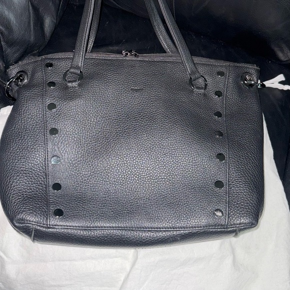 Hammitt Black Leather Large Tote Bag with Matching Wallet - Picture 2 of 15